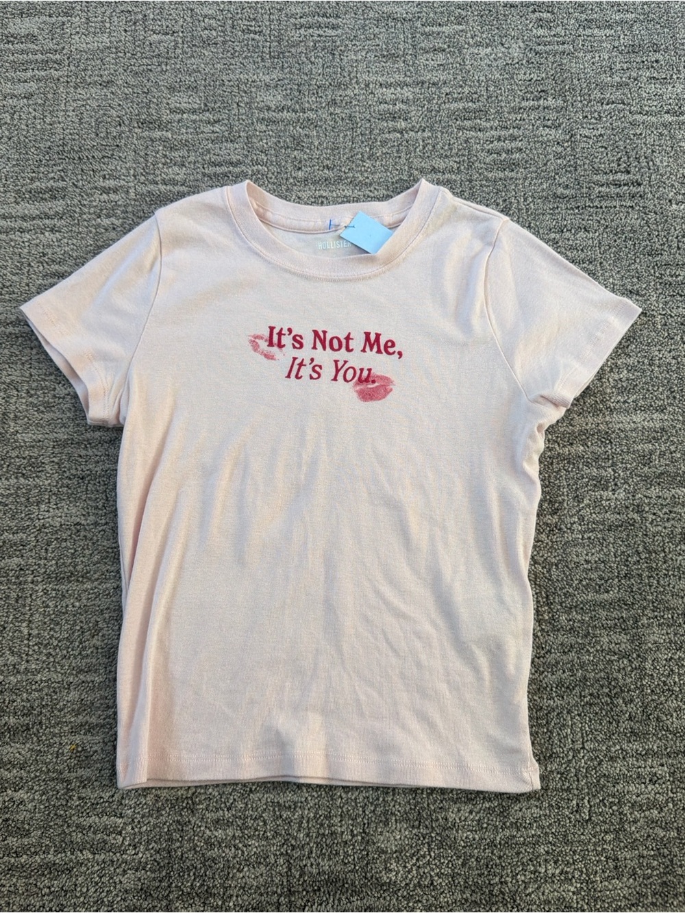 Vintage thrifted Hollister Pink Graphic Tee - "It's Not Me, It's You"